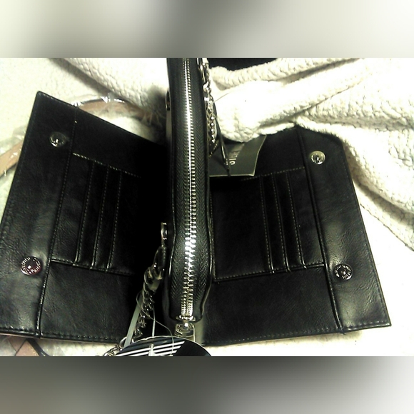 BNWT MULTI 3 CROSSBODY BAG BY STEVE MADDEN BONE W/ BLACK TRIPLE INTERIOR LOOK!! - Picture 5 of 12